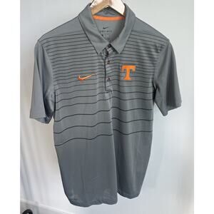 Nike Tennessee Volunteers Polo Shirt Mens Gray Orange DRI-FIT Sz Small VOLS